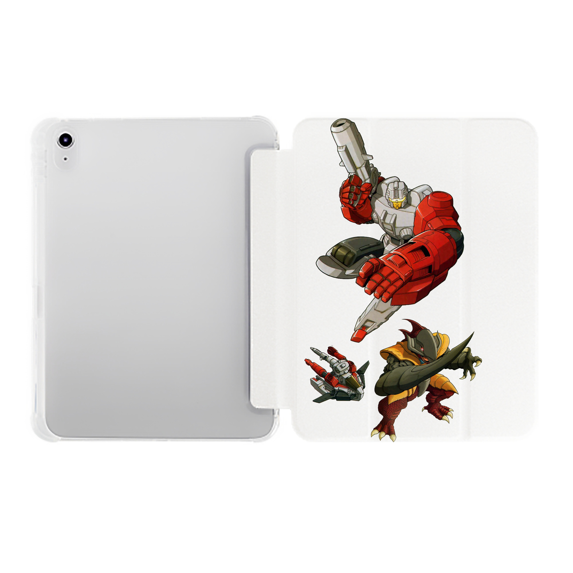 （画像用）  IPad ケース ペン収納付き 三つ折りスタンド PUレザー×シリコン 対応機種9.5/10.5/10.9インチ